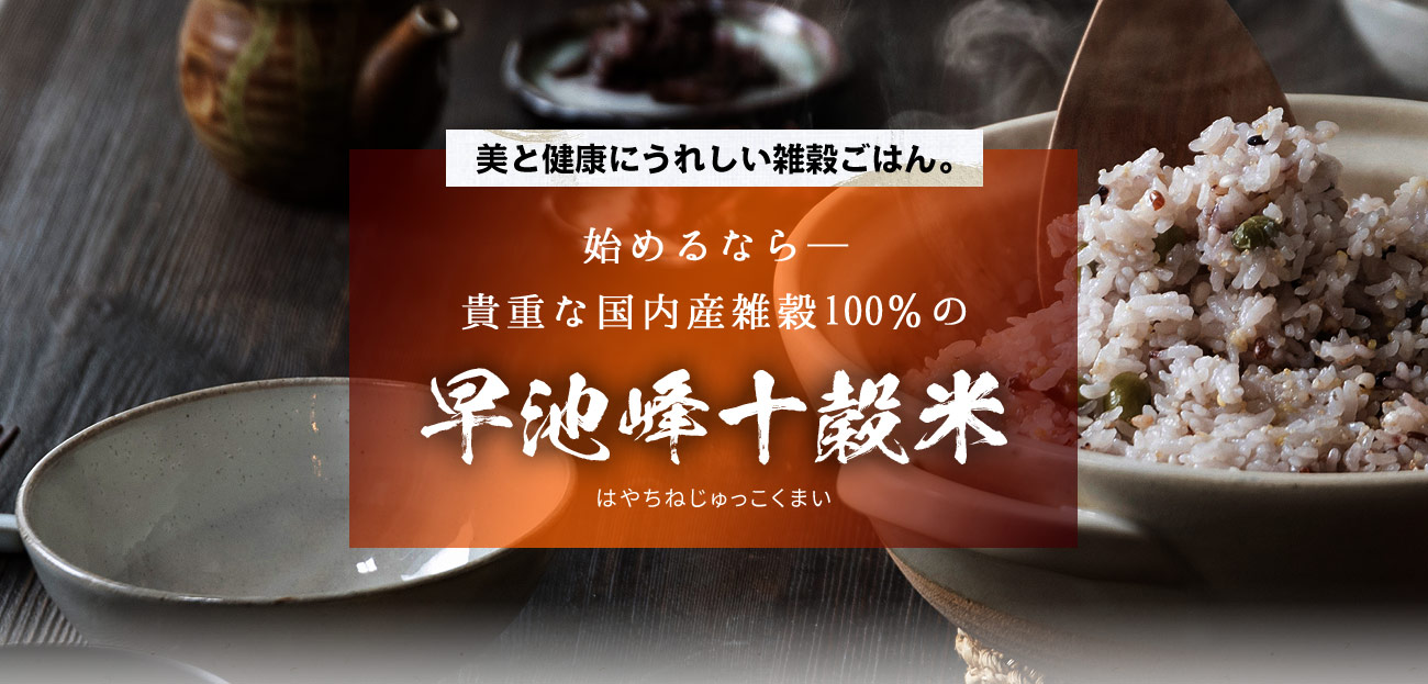 美と健康にうれしい雑穀ごはん。始めるなら─貴重な国内産雑穀100％の早池峰十穀米（はやちねじゅっこくまい）